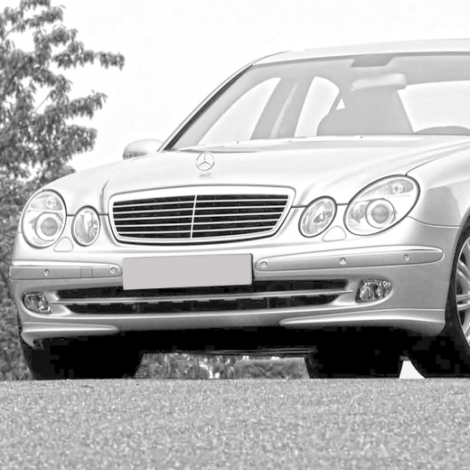 Решетка радиатора Mercedes-Benz E (W211/ S211) '02-'06 в капот контрактная