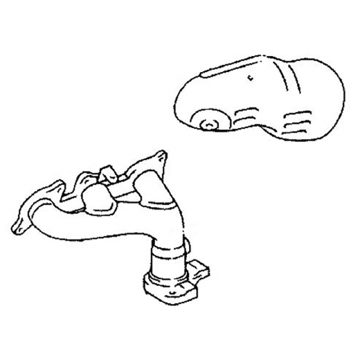 Коллектор выпускной Toyota Kluger/ Harrier '00-'03/ Estima '99-'06/ Alphard '02-'08 (1MZ-FE) передний Контрактный