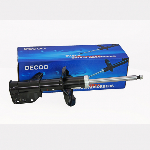 Стойка амортизатора Mazda Familia/ Ford Laser Lidea '00-'04/ Premacy/ Ixion '01-'05 передняя левая  Decoo C100-34-900D 