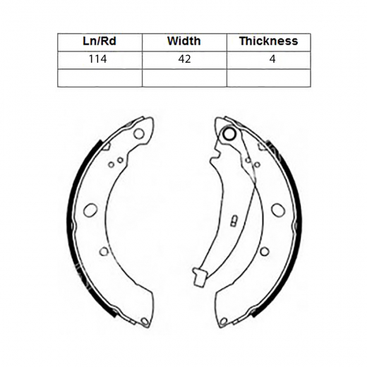 Колодки тормозные задние Patron PSP408 барабанные