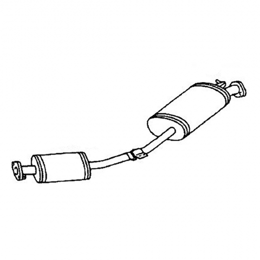 Резонатор/ средняя труба глушителя Toyota Mark II '98-'00/ Chaser/ Cresta '98-'01 (1G-FE) 2WD Контрактный
