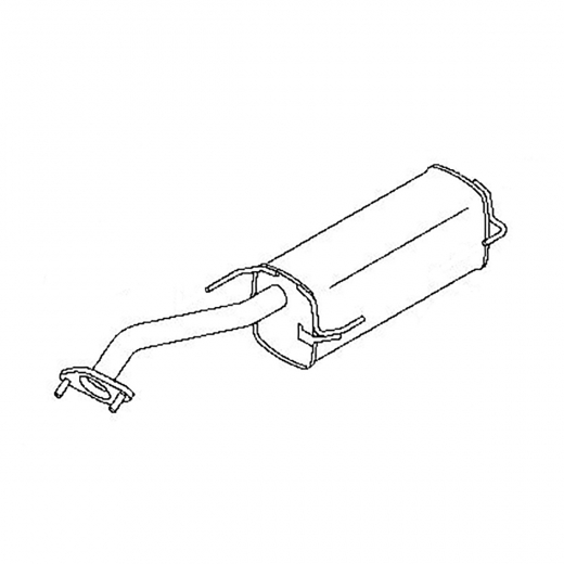 Глушитель Nissan Cube '02-'08/ Cube '08-'21/ March '02-'10/ Note '05-'12 (HR15DE) 2WD  контрактный
