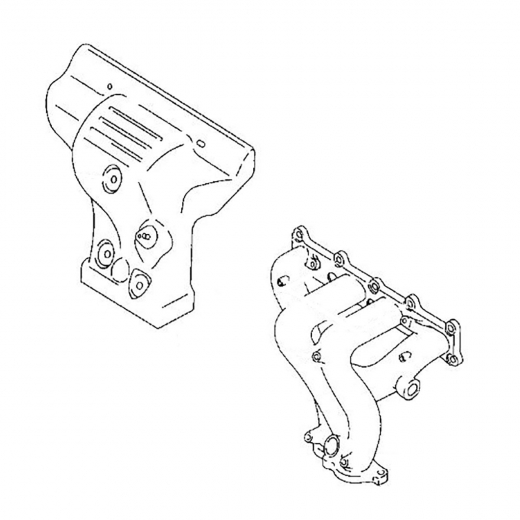 Коллектор выпускной Mazda Familia '98-'04/ Capella '97-'02/ MPV '99-'02 (FS-ZE, FS-DE) Контрактный