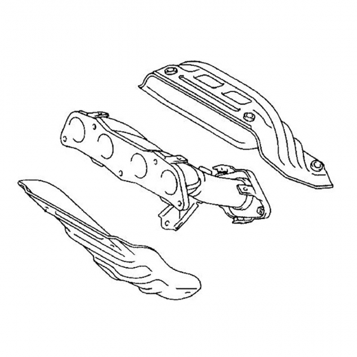 Коллектор выпускной Toyota Corolla '01-'06/ Fielder/ Runx/ Allex '02-'06/ Spacio/ Premio/ Allion '01-'07/ Wish '03-'09/ Caldina '02-'07/ Voltz '02-'04/ Opa '02-'05/ Matrix '02-'08/ Isis '04-'09 (1ZZ-FE, 4ZZ-FE, 3ZZ-FE, 2ZZ-GE) 2WD Контрактный