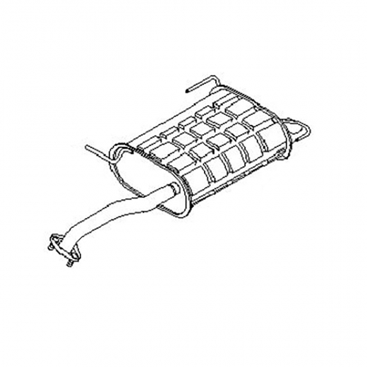 Глушитель Nissan Presage/ Bassara '99-'03 (VQ30DE, KA24DE) 2WD Контрактный