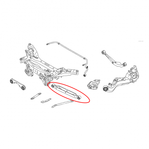 Рычаг задний Nissan Qashqai '06-'19/ X-Trail '07-'19/ Dualis '07-'14/ Renault Koleos '08-'16 нижний поперечный контрактный