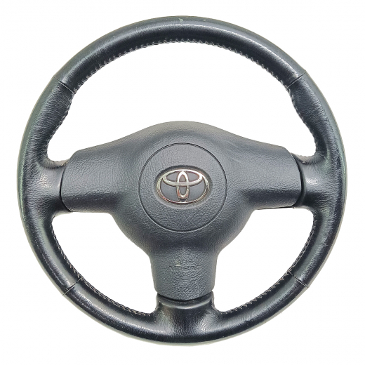 Руль Toyota Caldina '02-'07/ Caldina '01-'05 Airbag (3 луча, кожа) контрактный 09.2001 - 01.2005