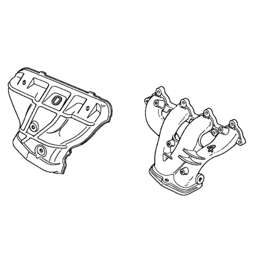 Коллектор выпускной Honda CR-V '95-'02/ Domani '92-'96/ Integra '91-'93/ Orthia/ S-MX '96-'02/ Stepwgn '96-'01 (B20B, B18B) Контрактный