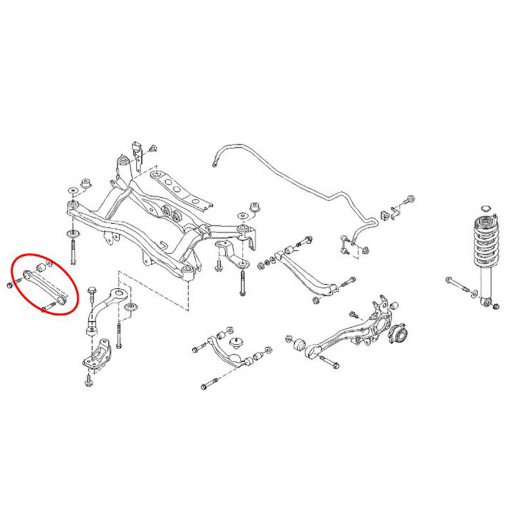 Рычаг задний Subaru Legacy/ B4/ Lancaster/ Outback '97-'09 нижний поперечный 4WD контрактный