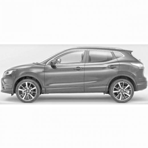 Стекло боковое в кузов Nissan Qashqai '13-'19 заднее левое контрактное