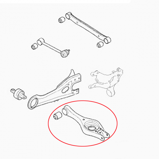 Рычаг задний Kia Ceed/ Proceed '06-'12/ Hyundai Elantra/ Avante '06-'11/ I30 '07-'12 нижний под пружину контрактный