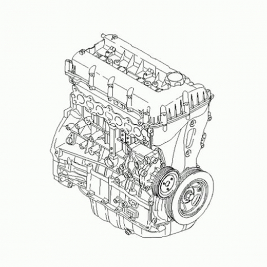 Двигатель контрактный Kia 2,0L G4KD CVVT (только на впускном вале)