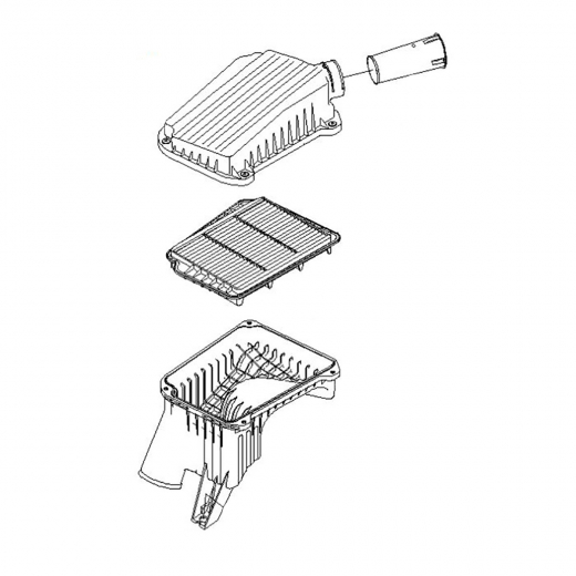 Корпус воздушного фильтра Chevrolet Lacetti '05-'13/ Daewoo Lacetti '02-'09 (F14D3 (L95), F16D3 (LXT), F18D3 (LDA)) Контрактный