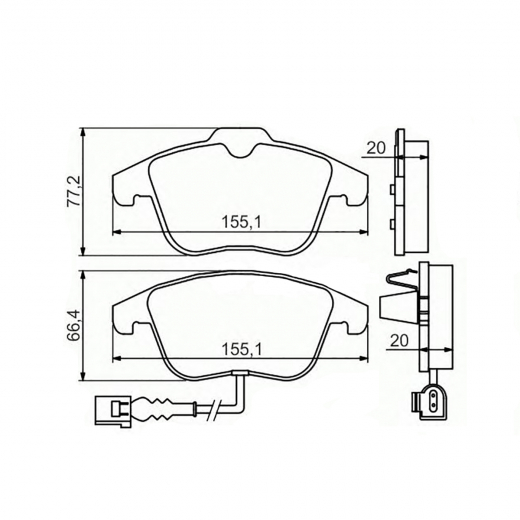 Колодки тормозные передние контрактные PN-0348W дисковые