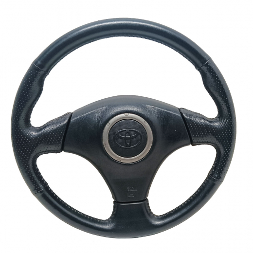 Руль Toyota Rav4 '00-'05 Airbag с пиропатроном (3 луча, кожа) Контрактный