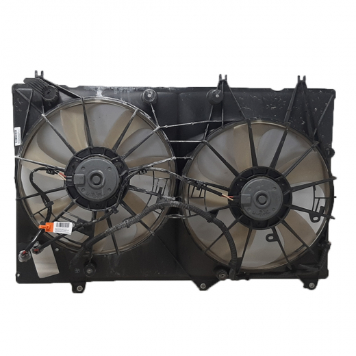 Вентилятор радиатора Toyota Highlander '07-'14 (2GR-FE) цельный 2 вентилятора контрактный