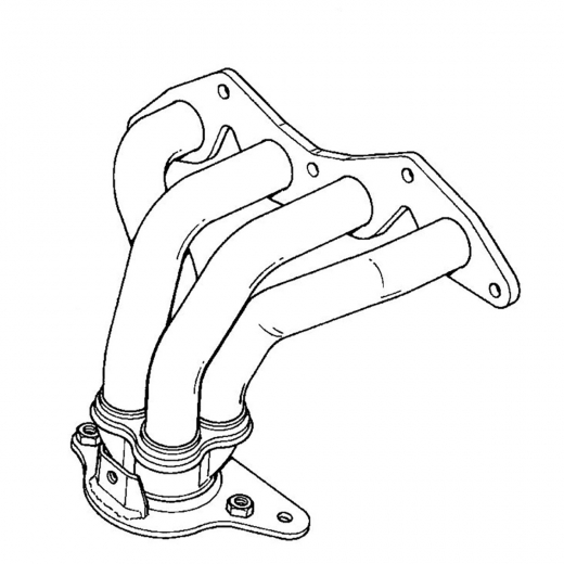 Коллектор выпускной Honda Stream '00-'06/ Civic '00-'06/ Edix '04-'09 (D17A)  контрактный