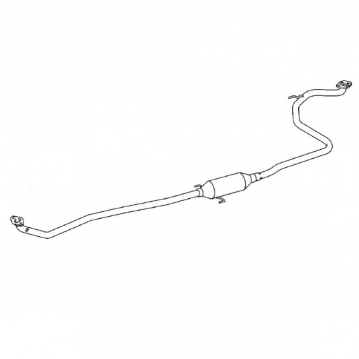 Резонатор/ средняя труба глушителя Toyota Vitz/ Yaris '05-'10 (1KR-FE) 2WD (с резонатором) Контрактный