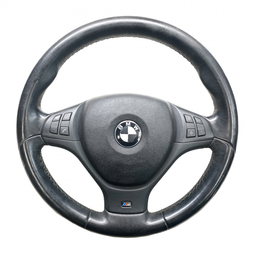 Руль BMW X5 '07-'13 Airbag (3 луча, кожа, кнопки аудио, телефон) контрактный