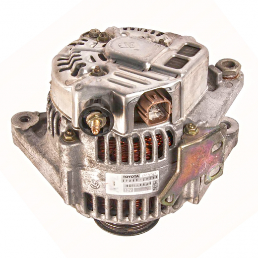 Генератор двигателя Toyota Opa '02-'05 (1ZZ-FE) квадратный разъем, 4 конт. контрактный