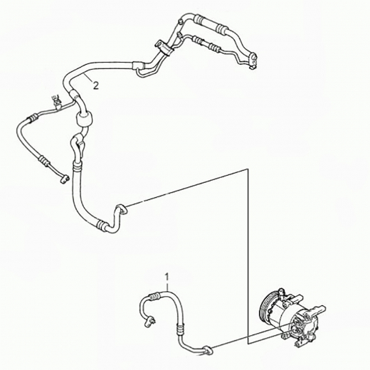 Трубки/ шланги кондиционера (комплект) Kia Soul '08-'14 (G4FC, G4FD, G4FG) Контрактный