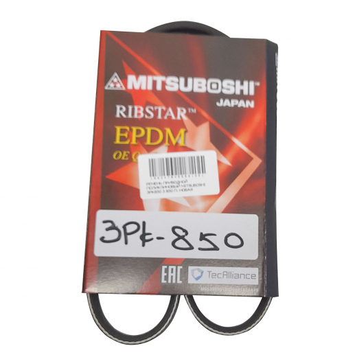 Ремень приводной поликлиновый (3x850мм.) Mitsuboshi 3PK850