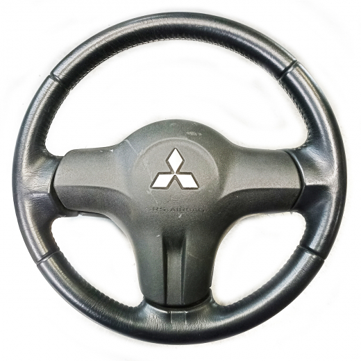Руль Mitsubishi Colt '02-'12/ Colt Plus '04-'12 Airbag (3 луча, кожа) контрактный