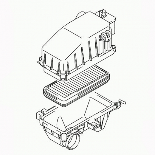 Корпус воздушного фильтра Suzuki Wagon R '98-'03/ Kei '98-'09 (K6A-T) контрактный