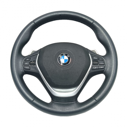 Руль BMW 1 Series / 3 Series / 2 Series / 4 Series '12-'18 Airbag (3 луча, кожа, кнопки) контрактный