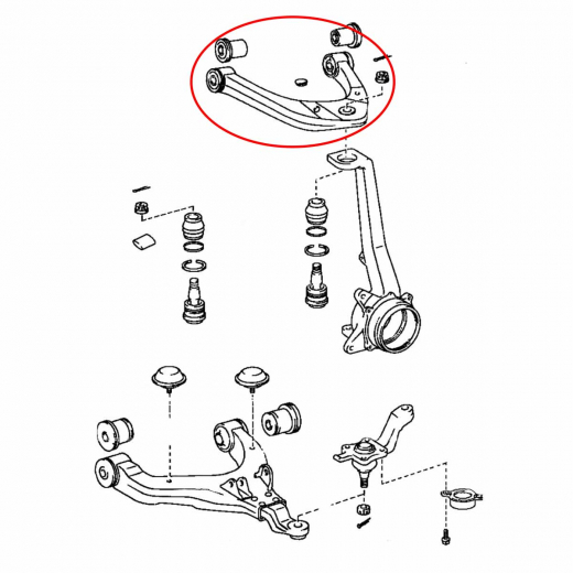 Рычаг передний Toyota Land Cruiser Prado '96-'02/ Hilux Surf/ 4Runner '95-'02 левый верхний контрактный