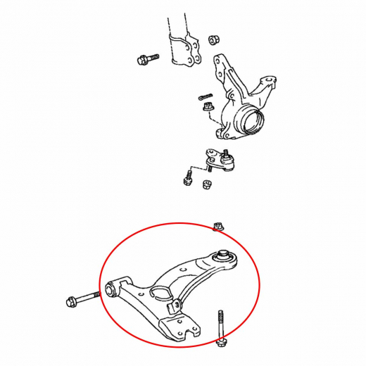 Рычаг передний Toyota Celica '99-'06 левый нижний 2WD контрактный