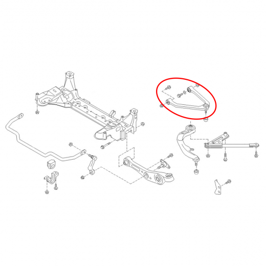 Рычаг передний Nissan Skyline '01-'06/ Stagea '01-'07 левый верхний 4WD контрактный