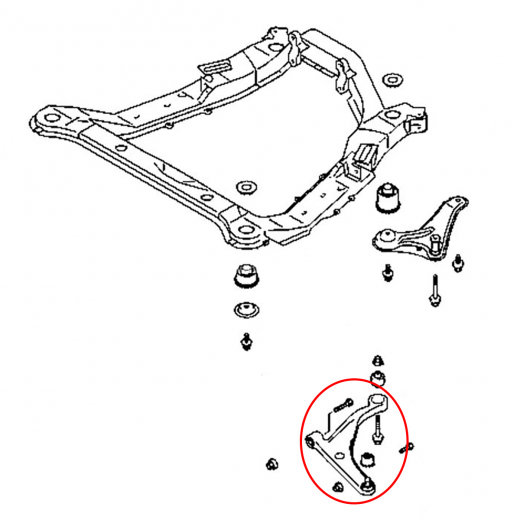 Рычаг передний Mitsubishi RVR '97-'02 правый нижний контрактный