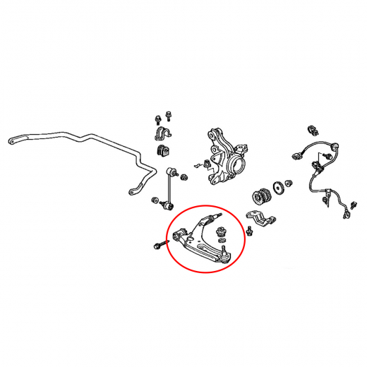 Рычаг передний Honda Stepwgn '01-'05 левый нижний контрактный