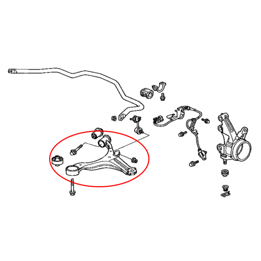 Рычаг передний Honda Civic/ Ferio '00-'06 правый нижний контрактный
