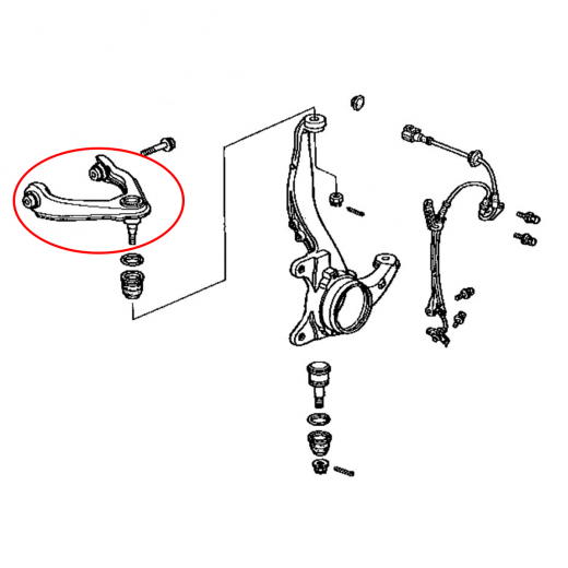 Рычаг передний Honda CR-V '95-'02 правый верхний контрактный