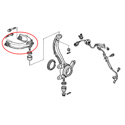 Рычаг передний Honda Inspire '03-'07/ Accord '02-'08 правый верхний контрактный