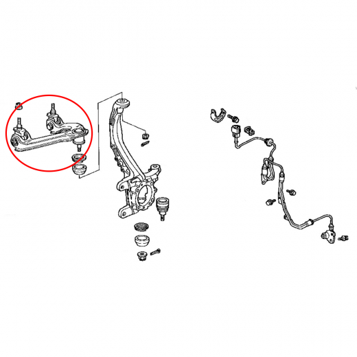 Рычаг передний Honda Odyssey '94-'99/ Accord '93-'97 правый верхний контрактный