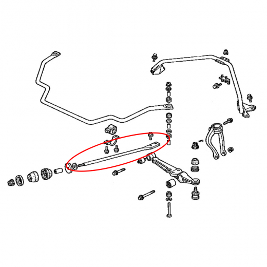 Рычаг передний Honda Ascot/ Rafaga '93-'97 нижний растяжка 2WD контрактный