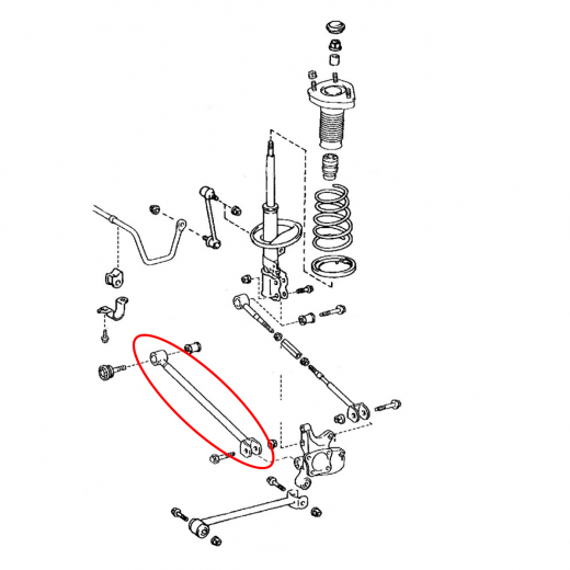 Рычаг задний Toyota Venza '08-'16/ Highlander '07-'14 нижний поперечный 2WD контрактный
