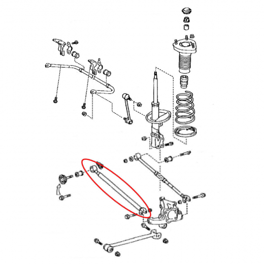 Рычаг задний Toyota Venza '08-'16/ Highlander '07-'14 нижний поперечный 4WD контрактный
