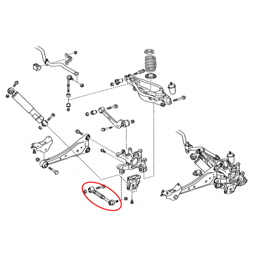Рычаг задний Toyota Vanguard/ Rav4 '05-'10 нижний поперечный регулируемый контрактный