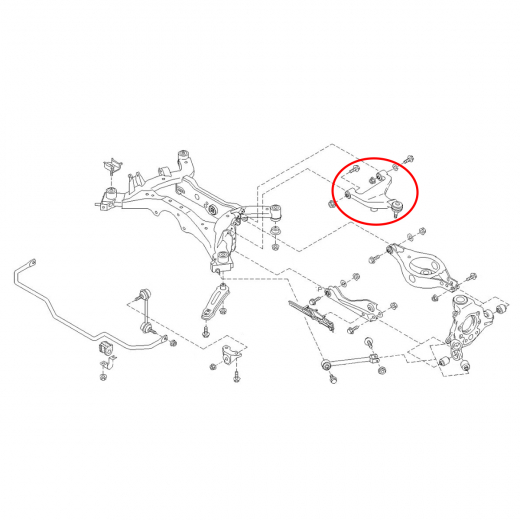Рычаг задний Nissan Murano '02-'08 левый верхний контрактный