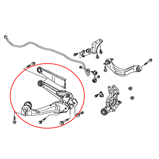Рычаг задний Honda Civic '05-'15 правый нижний контрактный