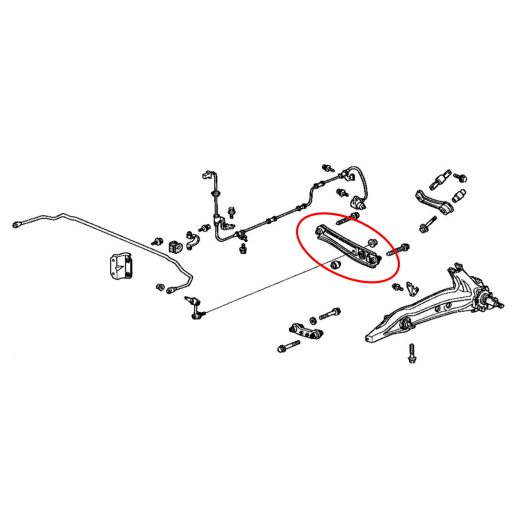 Рычаг задний Honda Civic/ Ferio '95-'00/ Domani '97-'01/ Integra SJ '96-'01/ Isuzu Gemini '97-'00 нижний под стойку 2WD контрактный