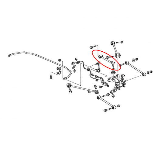 Рычаг задний Honda Inspire '03-'07 верхний с шаровой контрактный
