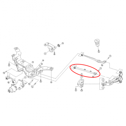 Рычаг задний Nissan Wingroad '99-'06/ AD '99-'08/ Avenir/ Liberty '98-'05/ Expert '99-'07 нижний поперечный контрактный