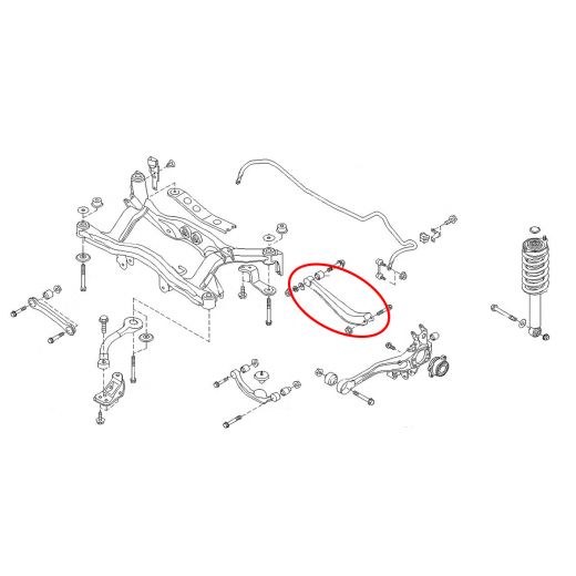 Рычаг задний Subaru Legacy/ B4/ Lancaster/ Outback '97-'09 нижний поперечный регулируемый 4WD контрактный