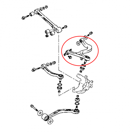 Рычаг задний Mitsubishi Lancer Evo 7/8/9  '01-'07 правый верхний 4WD контрактный