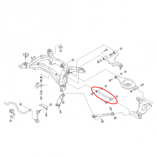 Рычаг задний Nissan Skyline '01-'06/ Stagea '01-'07 нижний поперечный FEBEST